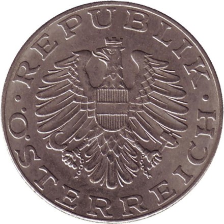 Монета 10 шиллингов. 1977 год, Австрия. Женщина из Вахау. Монета 10 шиллингов. 1977 год, Австрия. Женщина из Вахау.