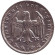 Монета 1 рейхсмарка. 1934 год, Германия (Третий Рейх). (J). Монета 1 рейхсмарка. 1934 год, Германия (Третий Рейх). (J).
