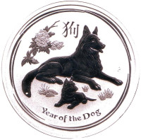 Год собаки. Китайский гороскоп. Монета 50 центов. 2018 год, Австралия.