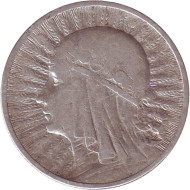 Монета 2 злотых. 1932 год, Польша. Королева Ядвига. Монета 2 злотых. 1932 год, Польша. Королева Ядвига.