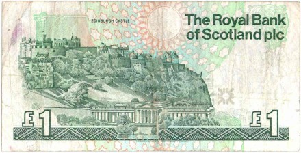 Банкнота 1 фунт. 1992 год, Шотландия. Европейский саммит в Эдинбурге 1992.