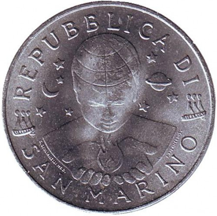 Монета 10 лир. 2000 год, Сан-Марино.