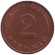Монета 2 пфеннига. 1977 год (D), ФРГ. Дубовые листья. Монета 2 пфеннига. 1977 год (D), ФРГ. Дубовые листья.