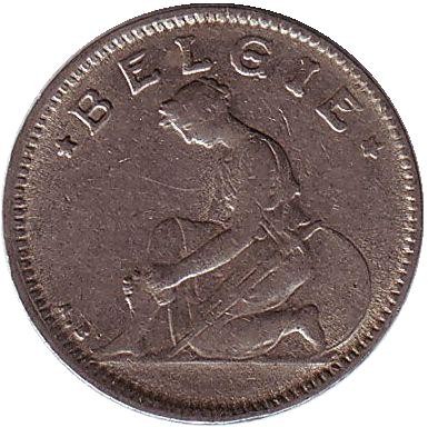 Монета 50 сантимов. 1932 год, Бельгия. (Belgie) 