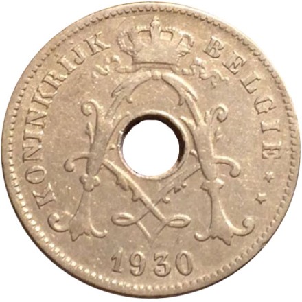 Монета 10 сантимов. 1930 год, Бельгия. (Belgie). Звезда на реверсе. Монета 10 сантимов. 1930 год, Бельгия. (Belgie). Звезда на реверсе.