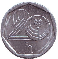 Монета 20 геллеров. 1994 год (HM), Чехия. Монета 20 геллеров. 1994 год (HM), Чехия.