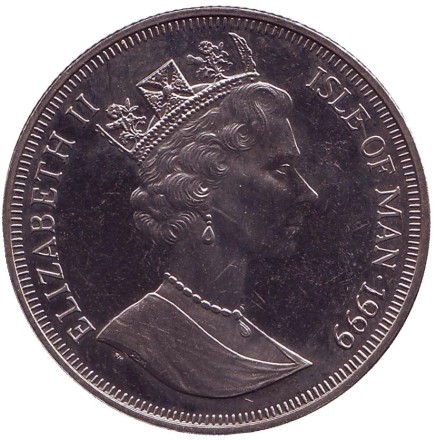 Монета 1 крона, 1999 год, Остров Мэн. Сэр Уолтер Рэйли (1552-1618). Монета 1 крона, 1999 год, Остров Мэн. Сэр Уолтер Рэйли (1552-1618).
