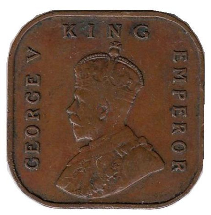 Монета 1/2 цента. 1932 год, Стрейтс-Сетлментс.