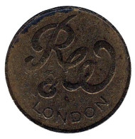 Игровой жетон британской компании Ruffler & Walker. RW. London. (Диаметр 18 мм)