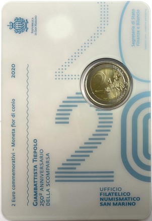Монета 2 евро. 2020 год, Сан-Марино. 250 лет со дня смерти Джамбаттиста Тьеполо. Монета 2 евро. 2020 год, Сан-Марино. 250 лет со дня смерти Джамбаттиста Тьеполо.