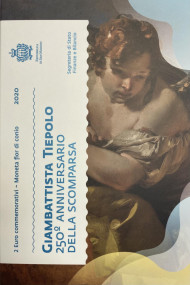 Монета 2 евро. 2020 год, Сан-Марино. 250 лет со дня смерти Джамбаттиста Тьеполо. Монета 2 евро. 2020 год, Сан-Марино. 250 лет со дня смерти Джамбаттиста Тьеполо.