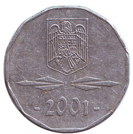 Монета 5000 лей. 2001 год, Румыния.