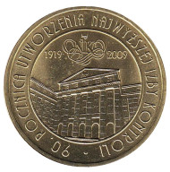 Монета 2 злотых, 2009 год, Польша. 90 лет Верховной Палате Контроля. Монета 2 злотых, 2009 год, Польша. 90 лет Верховной Палате Контроля.