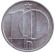 Монета 10 геллеров. 1989 год, Чехословакия.
