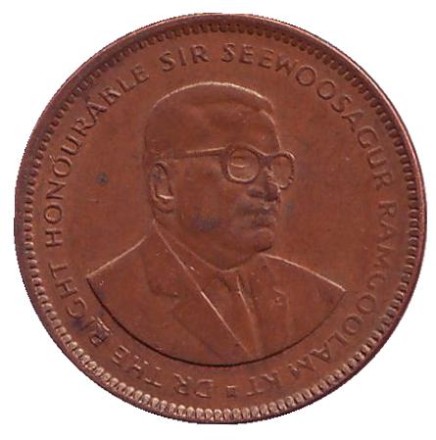Монета 5 центов, 2004 год, Маврикий. Монета 5 центов, 2004 год, Маврикий.