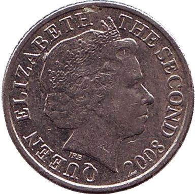 Монета 5 пенсов. 2008 год, Джерси. Башня Сеймура в Гровилле. Монета 5 пенсов. 2008 год, Джерси. Башня Сеймура в Гровилле.