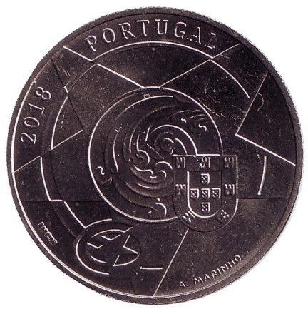 Монета 5 евро. 2018 год, Португалия. Барокко.