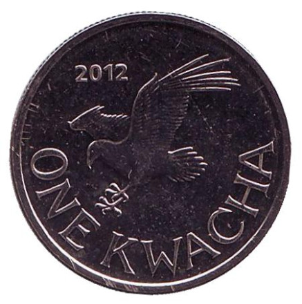 Монета 1 квача. 2012 год, Малави. Орел.