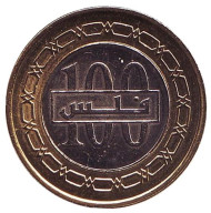Монета 100 филсов. 2010 год, Бахрейн. UNC. Монета 100 филсов. 2010 год, Бахрейн. UNC.