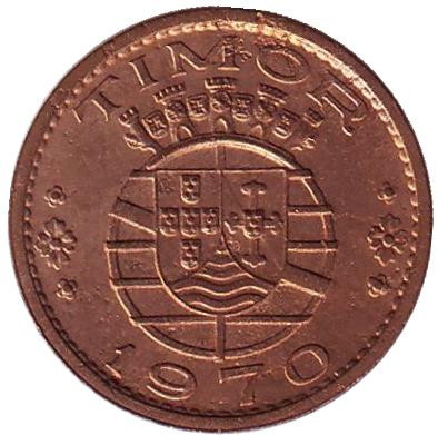 Монета 20 сентаво. 1970 год, Португальский Тимор. Монета 20 сентаво. 1970 год, Португальский Тимор.