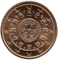 Монета 50 центов. 2009 год, Португалия. Монета 50 центов. 2009 год, Португалия.