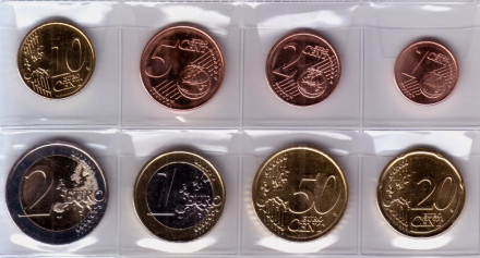 Набор монет евро (8 шт). 2023 год, Кипр. 