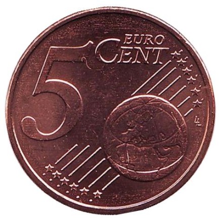 Монета 5 центов. 2013 год, Люксембург.