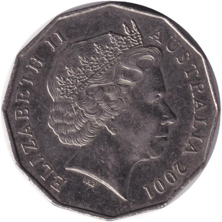 Монета 50 центов. 2001 год, Австралия. 100-летие федерации. Северная территория. Монета 50 центов. 2001 год, Австралия. 100-летие федерации. Северная территория.