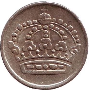 Монета 10 эре. 1957 год. Швеция.