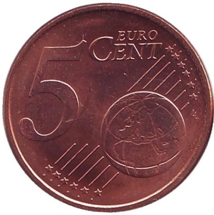 Монета 5 центов. 2004 год (F), Германия. Монета 5 центов. 2004 год (F), Германия.