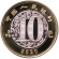 Монета 10 юаней. 2020 год, Китай. Год крысы.