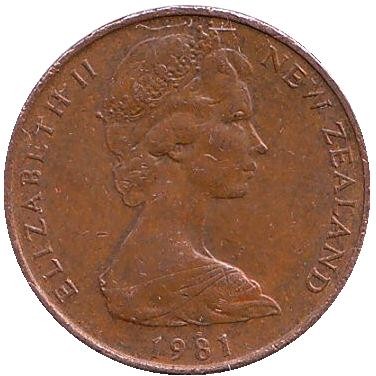 Монета 1 цент. 1981 год, Новая Зеландия. Лист папоротника. Монета 1 цент. 1981 год, Новая Зеландия. Лист папоротника.