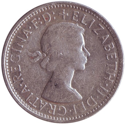 Монета 2 шиллинга (флорин). 1960 год, Австралия.