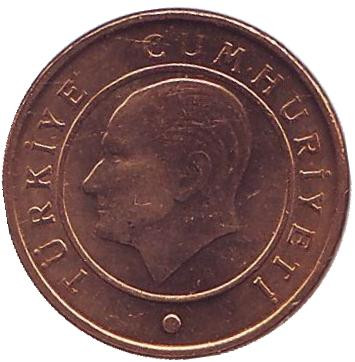 Монета 1 куруш. 2009 год, Турция. aUNC. Монета 1 куруш. 2009 год, Турция. aUNC.