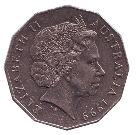 Монета 50 центов. 1999 год, Австралия.