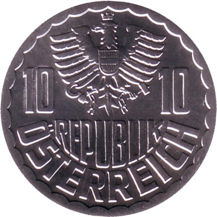 Монета 10 грошей. 2000 год, Австрия. Монета 10 грошей. 2000 год, Австрия.