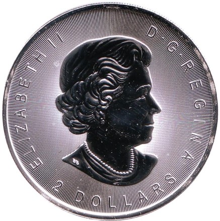 Монета 2 доллара. 2016 год, Канада. Серый волк. Вой волков. Монета 2 доллара. 2016 год, Канада. Серый волк. Вой волков.