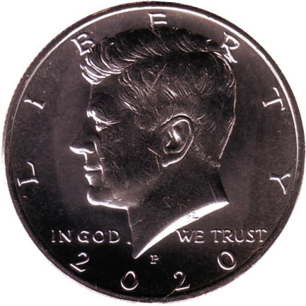 Монета 1/2 доллара (50 центов), 2020 год (P), США. Джон Кеннеди.