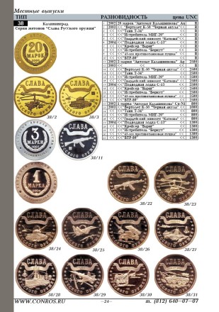 Монеты РСФСР, СССР и России 1921-2018 гг. Каталог-справочник Конрос. Редакция 45. Январь, 2018 год.