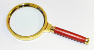 Лупа стеклянная в оправе, 80 мм, увеличение 3 х. Производство Китай.