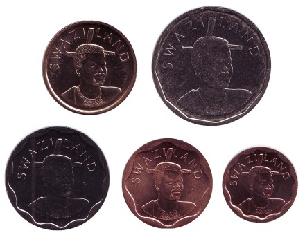 Набор монет Свазиленда (5 шт.). 2011 год, Свазиленд.