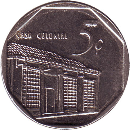 Монета 5 сентаво. 2016 год, Куба.