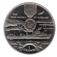 Монета 1 крона, 2004 год, Остров Мэн. Норвежская военная медаль. Монета 1 крона, 2004 год, Остров Мэн. Норвежская военная медаль.