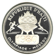 Монета 50 гурдов. 1977 год, Гаити. XXII Летние Олимпийские игры 1980 года. Монета 50 гурдов. 1977 год, Гаити. XXII Летние Олимпийские игры 1980 года.