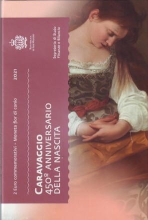 Монета 2 евро. 2021 год, Сан-Марино. 450 лет со дня рождения Караваджо. Монета 2 евро. 2021 год, Сан-Марино. 450 лет со дня рождения Караваджо.