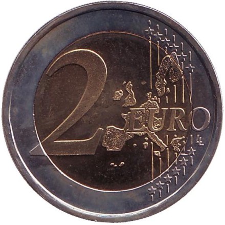 Монета 2 евро. 2004 год, Финляндия. Расширение Европейского Союза. (Вступление в ЕС 10-ти новых государств). Монета 2 евро. 2004 год, Финляндия. Расширение Европейского Союза. (Вступление в ЕС 10-ти новых государств).