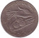 Монета 1/2 динара. 1997 год, Тунис.