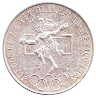 Монета 25 песо. 1968 год, Мексика. Летние Олимпийские игры 1968 года в Мехико. Монета 25 песо. 1968 год, Мексика. Летние Олимпийские игры 1968 года в Мехико.