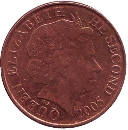 Монета 1 пенни. 2005 год, Джерси. Башня в Ле-Хок. Монета 1 пенни. 2005 год, Джерси. Башня в Ле-Хок.