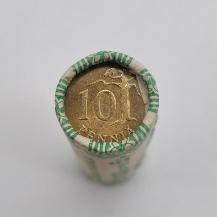 Монета 10 пенни. 1982 год, Финляндия. Ролл 50 штук.